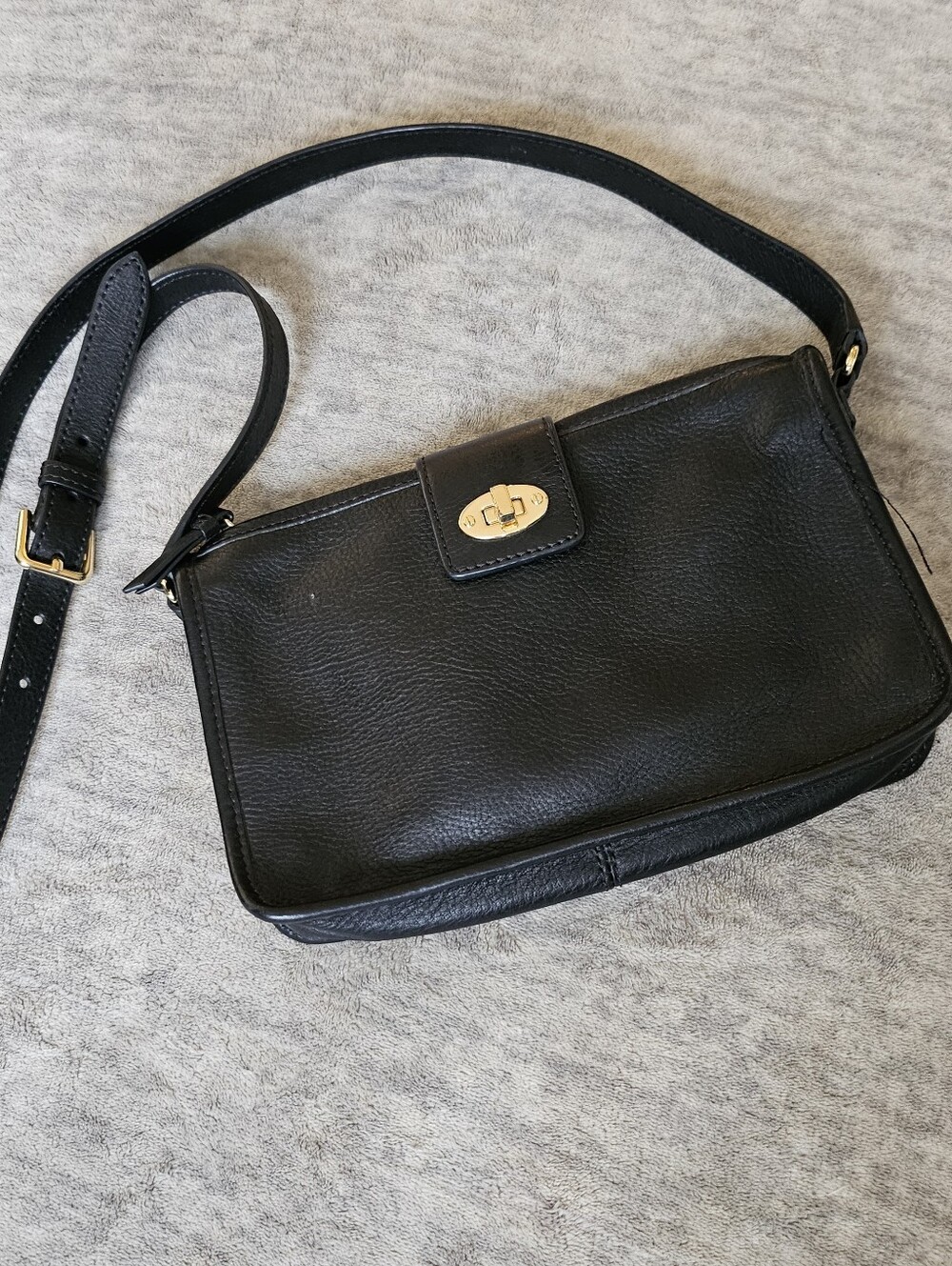 Talbots leather crossbody bag black